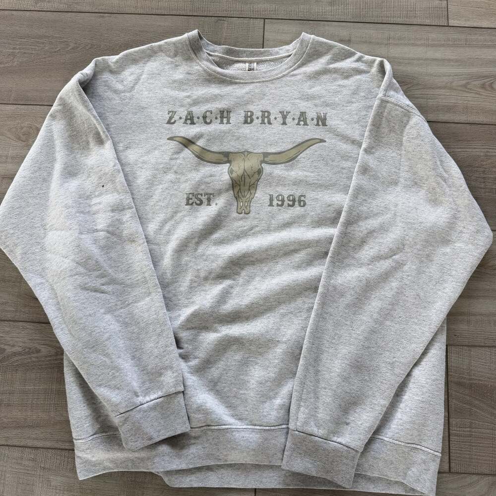 Zach Bryan Est 1996 Longhorn Skull Crewneck